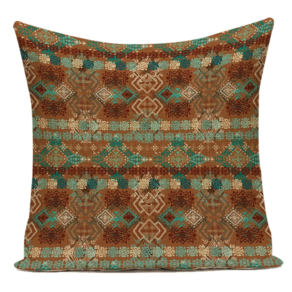 New Morocco Abstract Pattern Style Decorative Polyester Cushion Cover Retro Stripe For Sofa Chair Pillowcase Home Decor Almofad