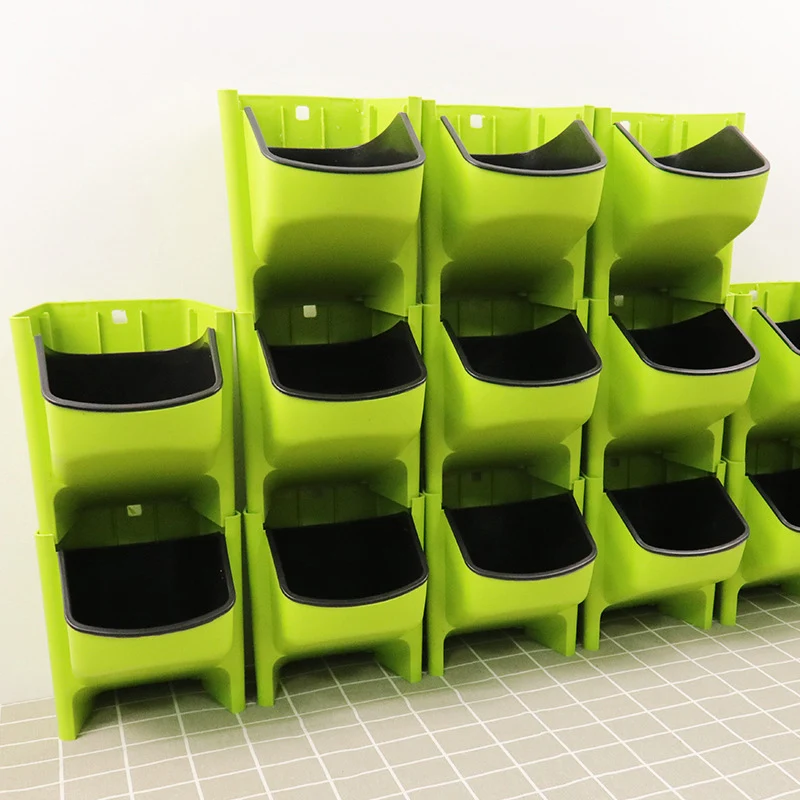 1/2/4/6/8Pcs ดอกไม้หม้อสวนอุปกรณ์ปลูก Stackable แนวตั้งแขวนดอกไม้หม้อสำหรับระเบียงสวน Yard ปลูกดอกไม้