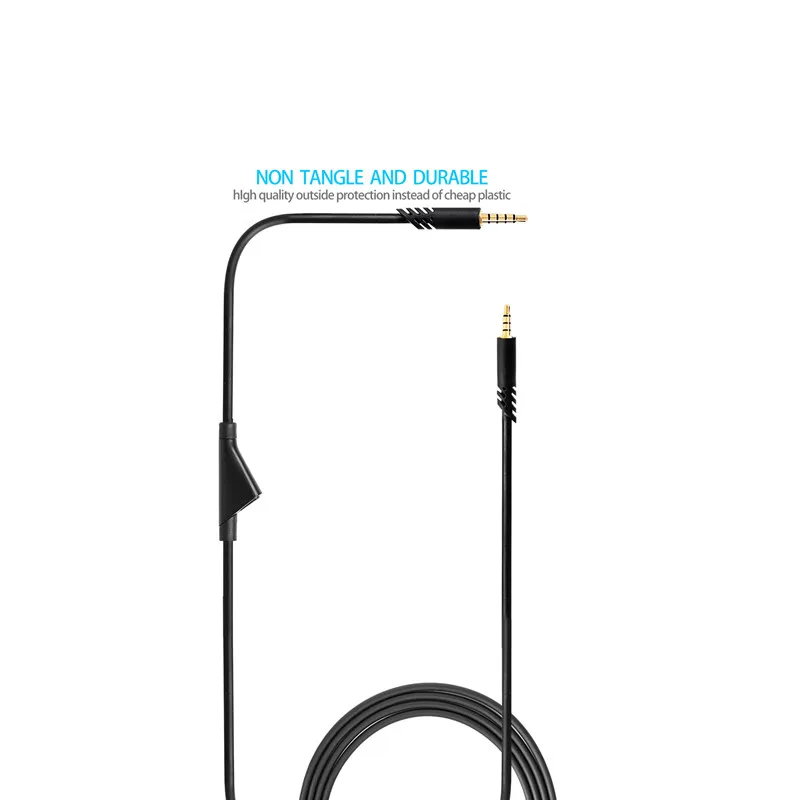 Запасной аудиокабель Aux 3,5 мм для гарнитуры Logitech Astro A10 A40 A30, бесшумный аудиокабель из ТПЭ, высокое качество