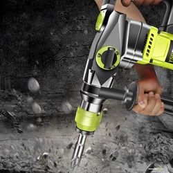 220V Electric Drills  Electric Demolition Electric Hammer Drill Concrete Breaker Punch Jackhammer 3000r/min