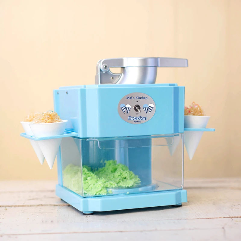 Household Snow Flake Smoothie Ice Crusher Commercial Ice Shaver Smoothie Thickness Adjustable Homemade Ice Cream