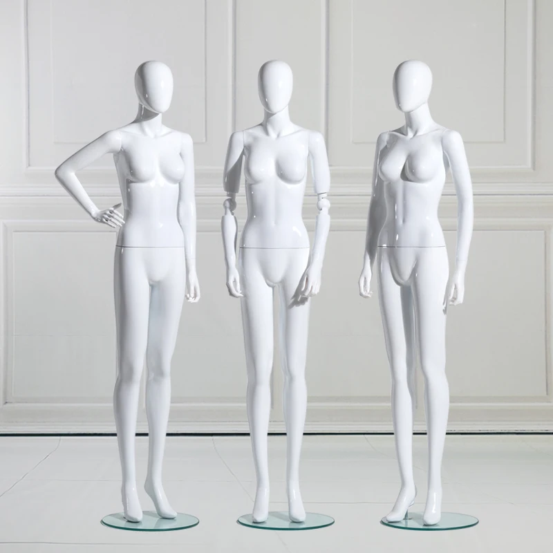 High Quality White Color Dummy Fiberglass Female Mannequin Bendable Hot Sale