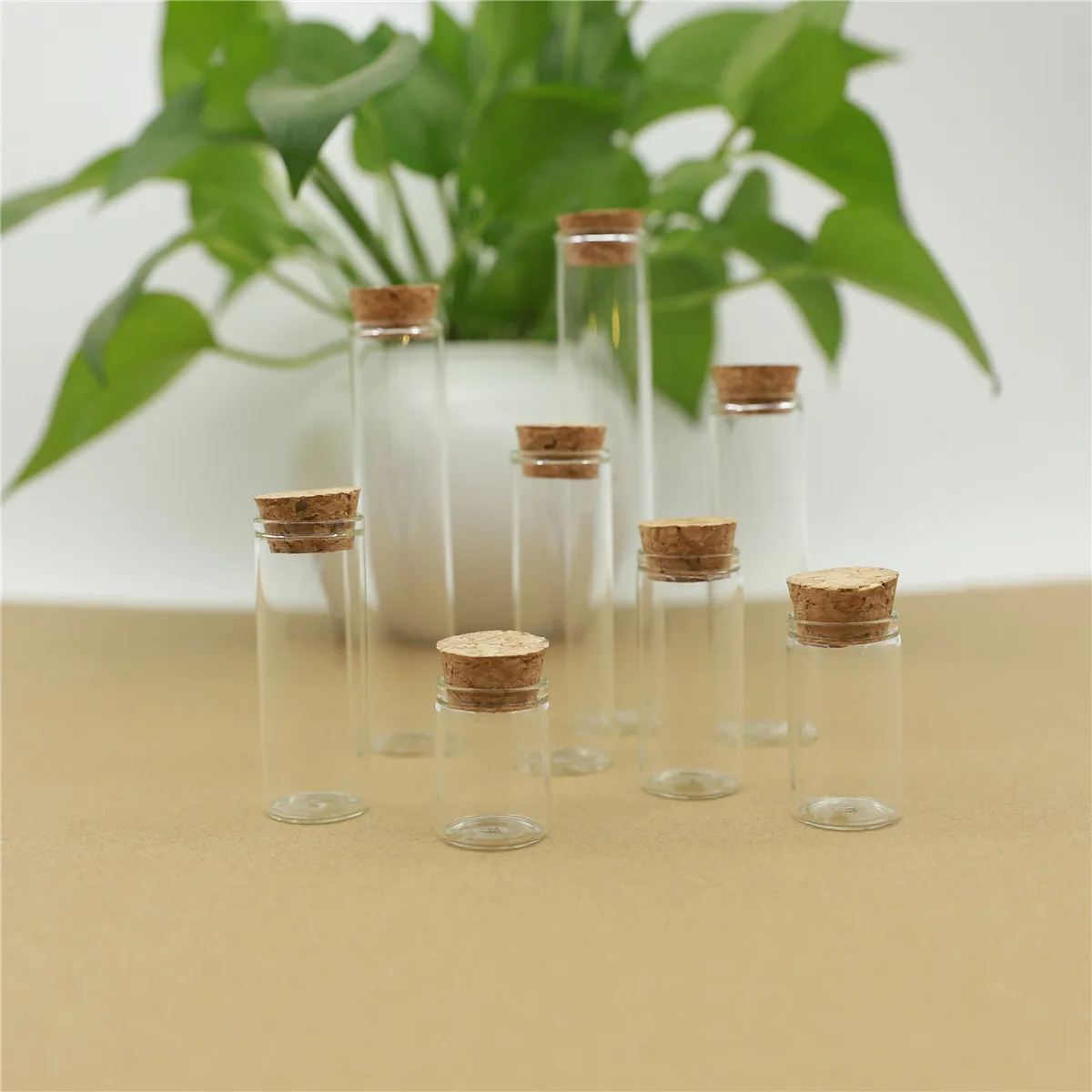 54 pcs/lot Glass Bottle 22*60mm 12ml Test Tube Cork Stopper Mini Spice Bottles Container Small DIY Jars Vials Tiny Bottles glass