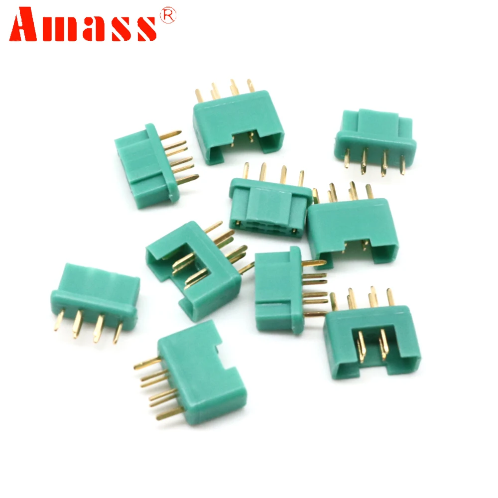 Amass MPX Male Female 6-pin Plug Connector Gold Plating For RC Model Part Airplane Plane Drone Toys DIY Parts