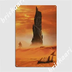 Gunslinger And Dark Tower Poster Metal Plaque Club Home Funny Plaques Pub Garage Tin Sign Poster