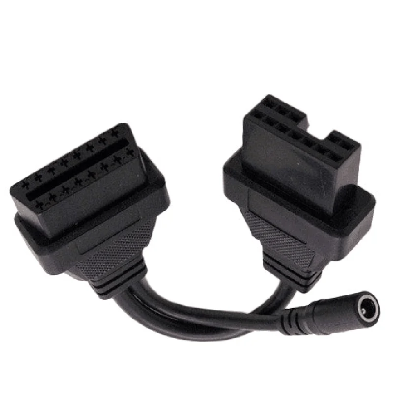 12pin OBD Cable for Mitsubishi 12 Pin To 16 Pin Female OBD 2 Extension Diagnostic Adapter Connector Cable for Hyundai Cars