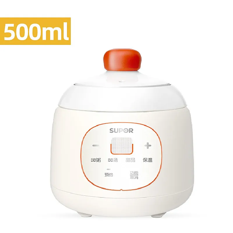 220V Mini 500ML elektryczny powolny Stewer ceramiczny żywność dla niemowląt owsianka deser duszenie Pot multicooker przenośna maszyna do gotowania