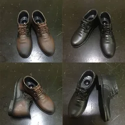 1/6 Male Leather Shoes Model Black Brown High Upper Boots Fit 12
