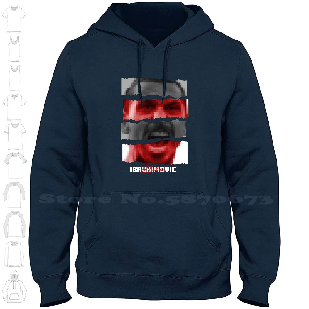 Zlatan Ibrahimovic 8 Bit 100% Cotton Hoodie T-Shirt Zlatan Ibrahimovic Swedia Curva Sud Milano Il Diavolo Rosso Rossoneri The