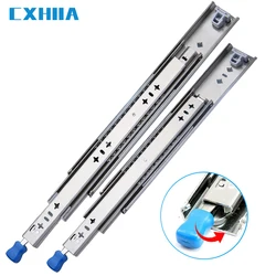 CXHIIA Stainless Steelheavy Duty Lock In Drawer Slides  Camper Full Extension Guide Ball Bearing Rail Rv  System