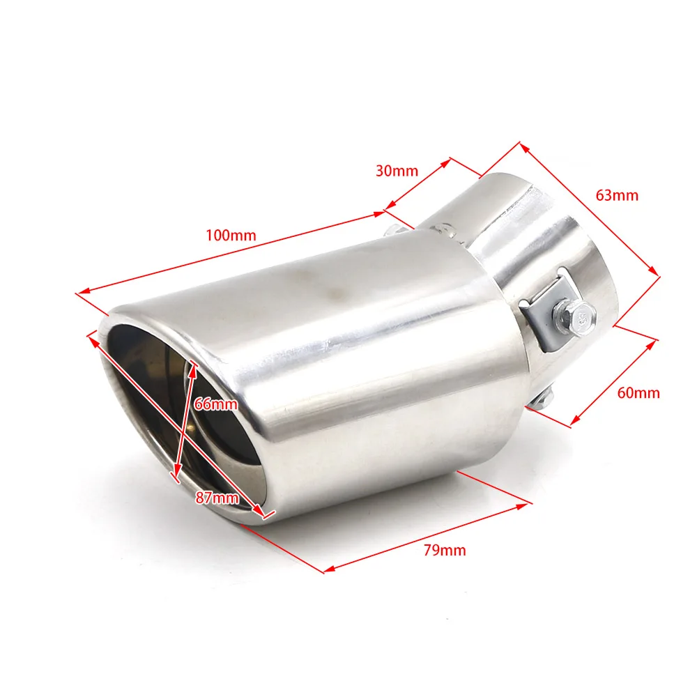 Universal Car Exhaust Muffler Tail Pipe Elbow Straight Pipe Modified Tail Throat Liner Pipe Auto Muffler Tip