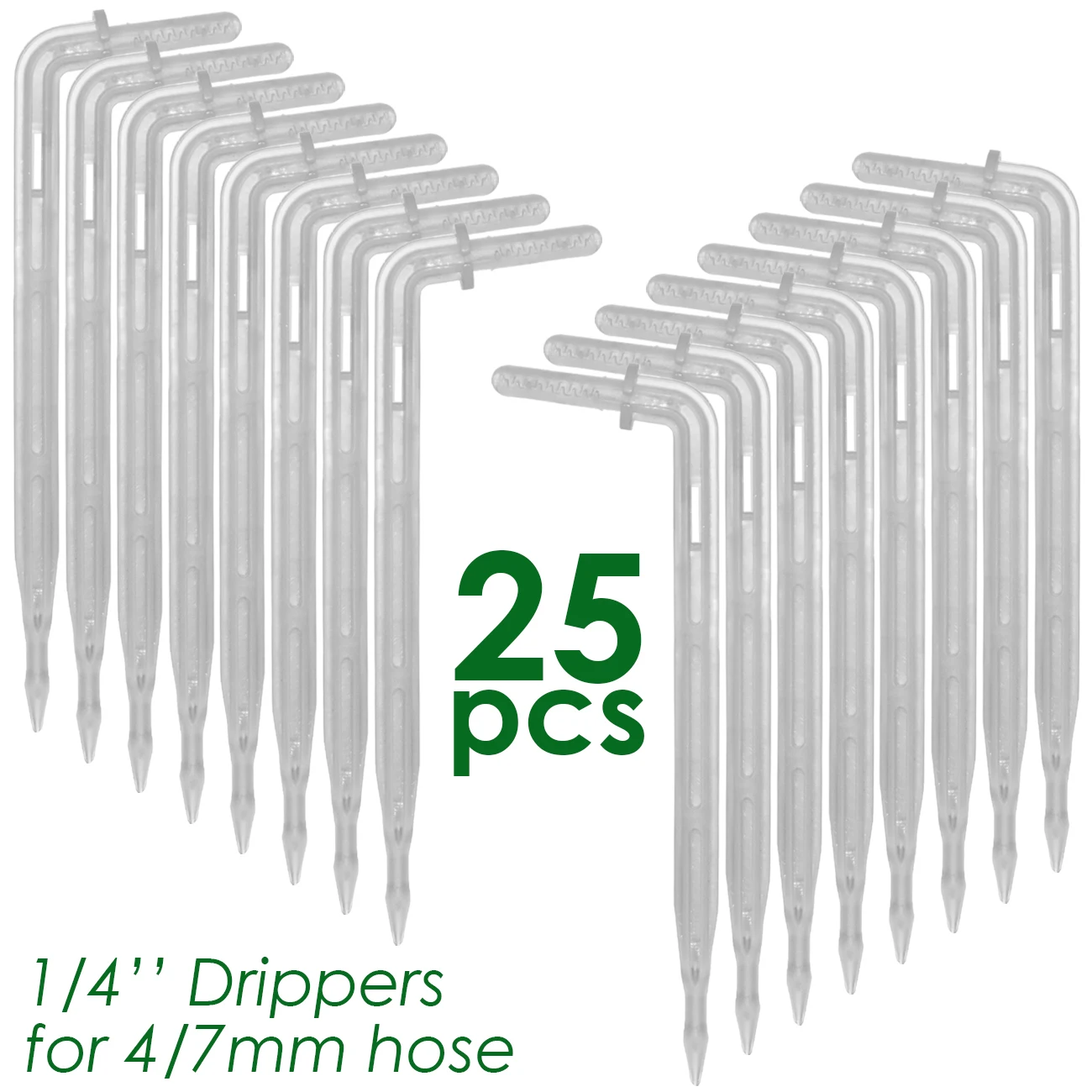 KESLA 25x Transparent Biegen Pfeil 1/4'' 4/7mm Schlauch Tropf Drip Emitter Wasser Saving Sprinkler Garten Micro Bewässerung gewächshaus – Detail 6