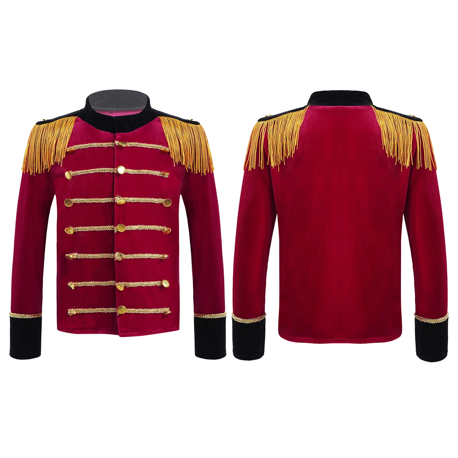 Kids Boys Circus Ringmaster Coat Deluxe Royal Guard Tailcoat Jacket Children Showman Fancy Dress Long Sleeves Gentleman Costume