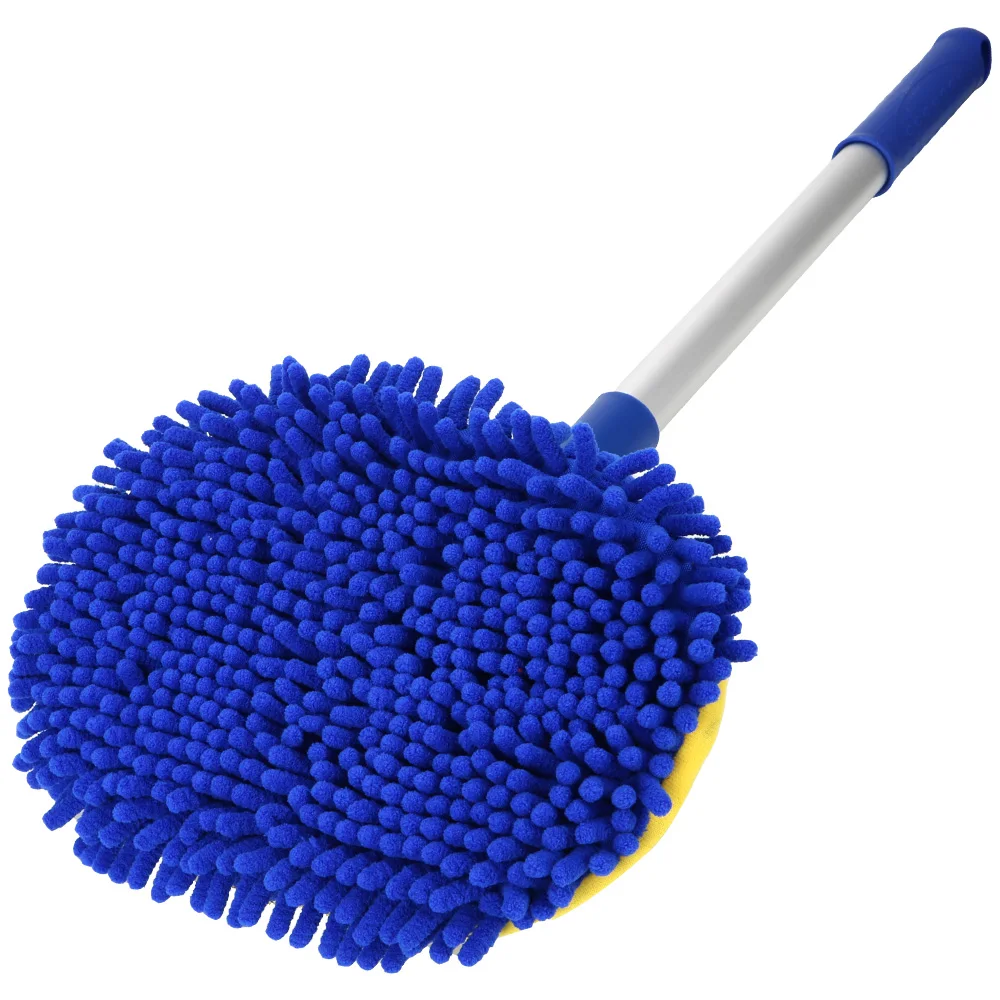 Car Wash Brush Car Cleaning Tools Telescoping Long Handle Car Cleaning Brush Chenille Broom Cleaning Mop Auto Accessories