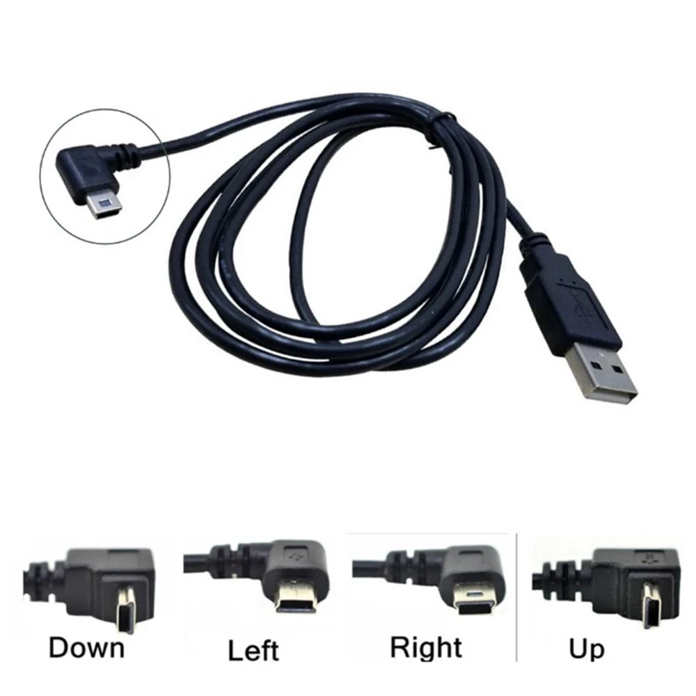 USB 2.0 Stecker auf Mini USB Typ B 5pin 90 Grad Up & Down & Left & Right Angled Männlichen Datenkabel 0,25 mt/0,5 mt/1,8 mt/5 mt