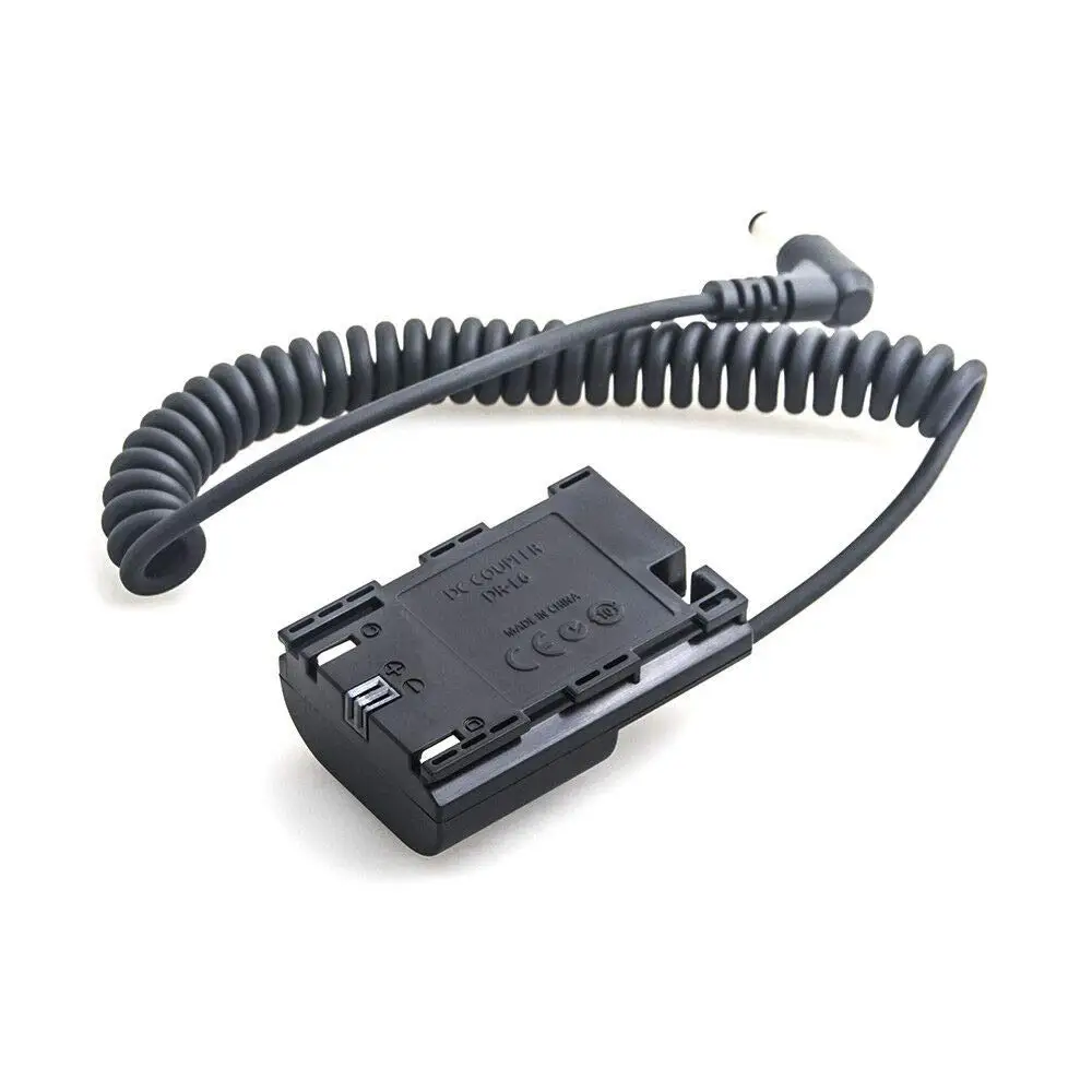 Full Decoded LP-E6 Dummy Battery Replacement DR-E6 DC Coupler External Battery Power Adapter