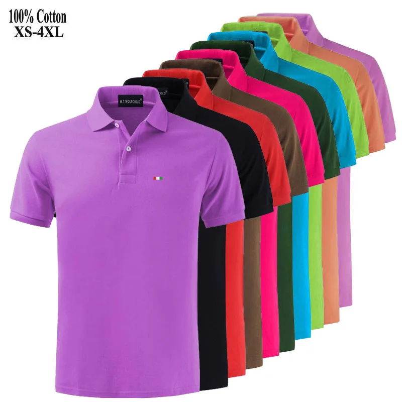 100% Cotton High Quality Short Sleeve Mens Polo Shirts Casual Sportswear Men Shirt Summer Polos Homme Fashion Clothing Male Tops