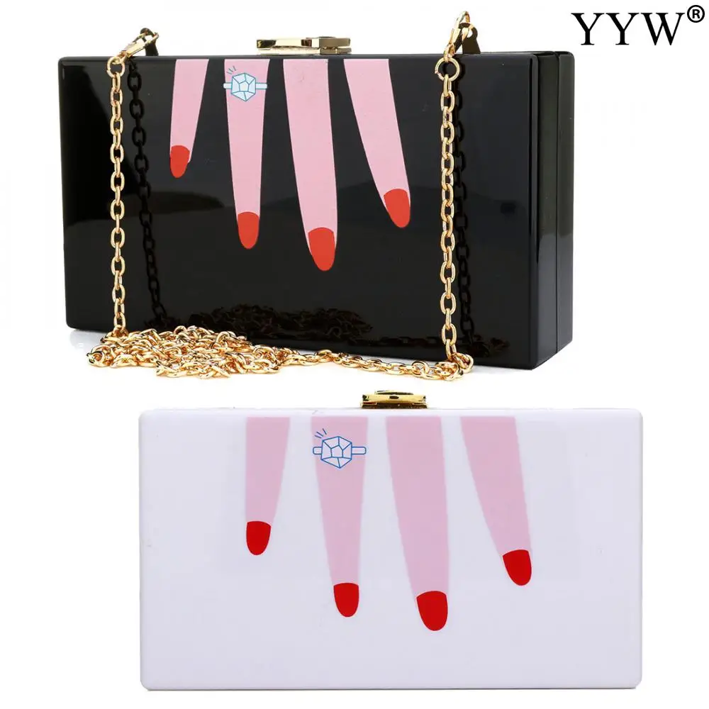 

New Fashion 2021 Women Acrylic Box Clutch Bag Exquisite Designer Purse For Ladies Party Wedding Shoulder Bag Handbag Evening Bag