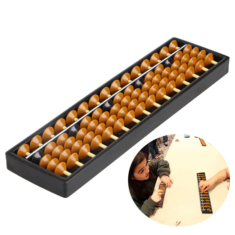 900C Plastic Abacus 15 Digits Arithmetic Tool Kid's Math Learn Aid Caculating Toys