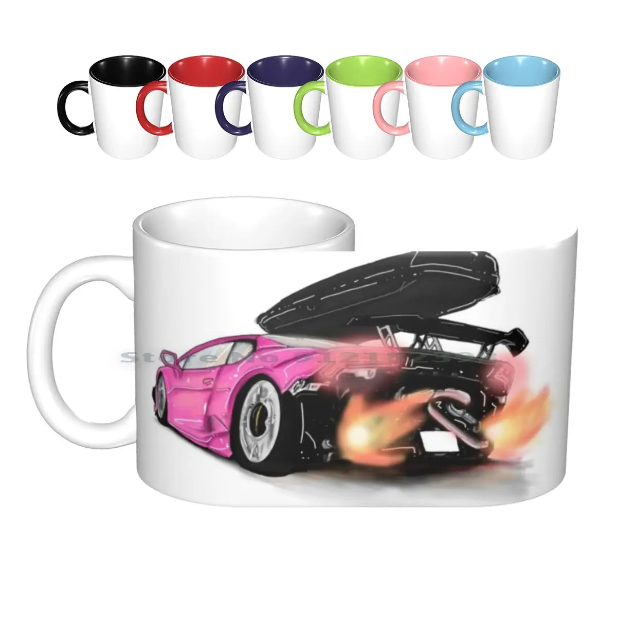 

Flamethrower Sister Ceramic Mugs Coffee Cups Milk Tea Mug Huracan Huracan Digital Drawing Creative Trending Vintage Gift Bottle