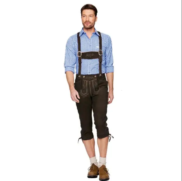 

Oktoberfest Lederhosen Men Bavaria Beer festival Shorts Shirt Bib Tradition Suit Vintage