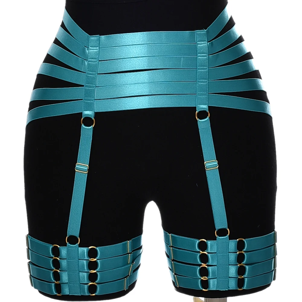 BONDAGE STRAPPY Women Garter Sexy Body Harness Hollow Elastic Bandage Stockings Garter High Waist Halloween Suspender Belt