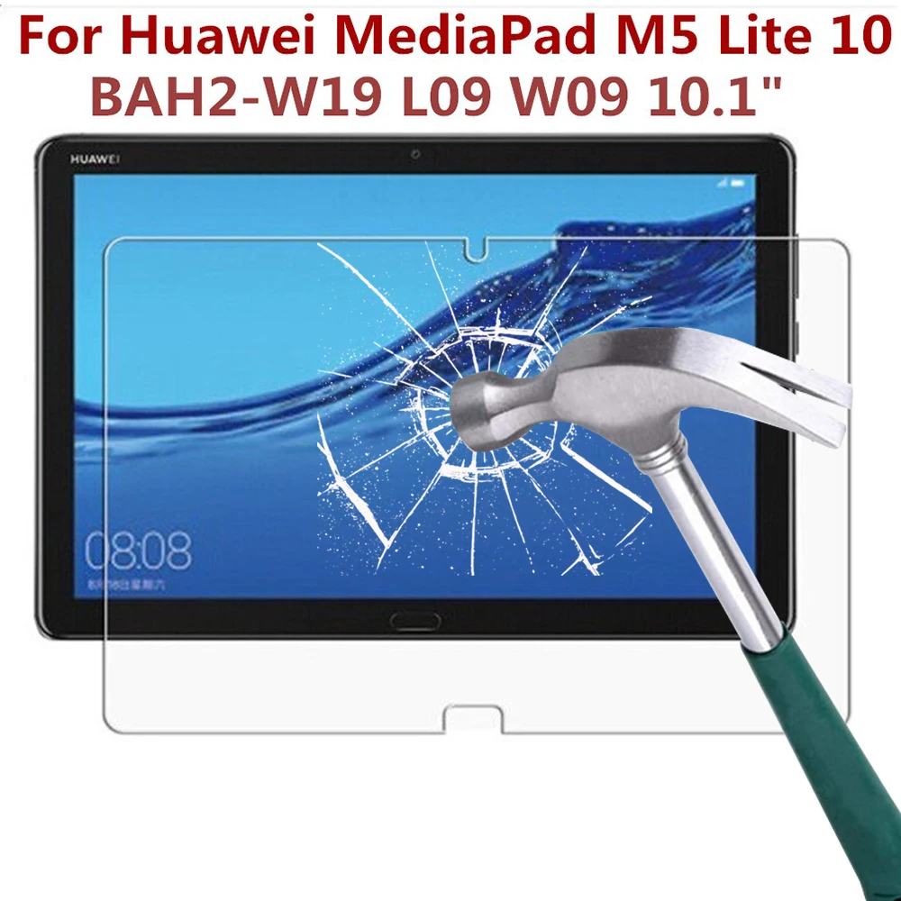 9H Tempered Glass For Huawei MediaPad M5 Lite 10 Screen Protector BAH2-W09 L09 W19 10.1 Inch Anti Fingerprint HD Protective Film