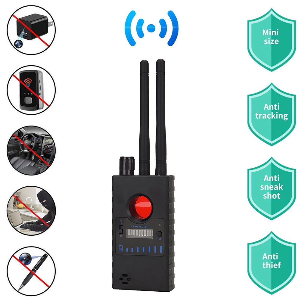 

Multi-function Anti-spy Hidden Camera Detectors GSM Audio Bug Finder Wireless RF Signal GPS Tracker Lens Detector Dual antenna