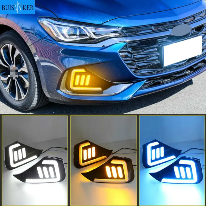 

2PCS LED Daytime Running Lights Fog Lamp Yellow Turn Signal Lamp DRL For Chevrolet Monza RS 2019 2020