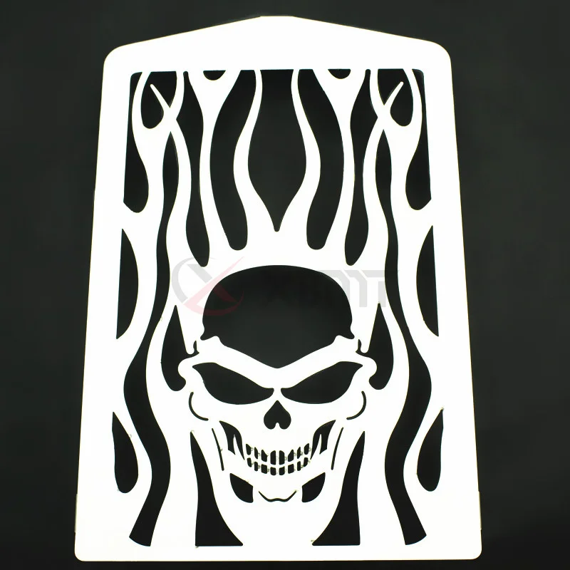 Motorcycle Skull Flame Radiator Grill Cover Guard Protector For Yamaha Royal Star XVZ13 XVZ 13 XVZ1300