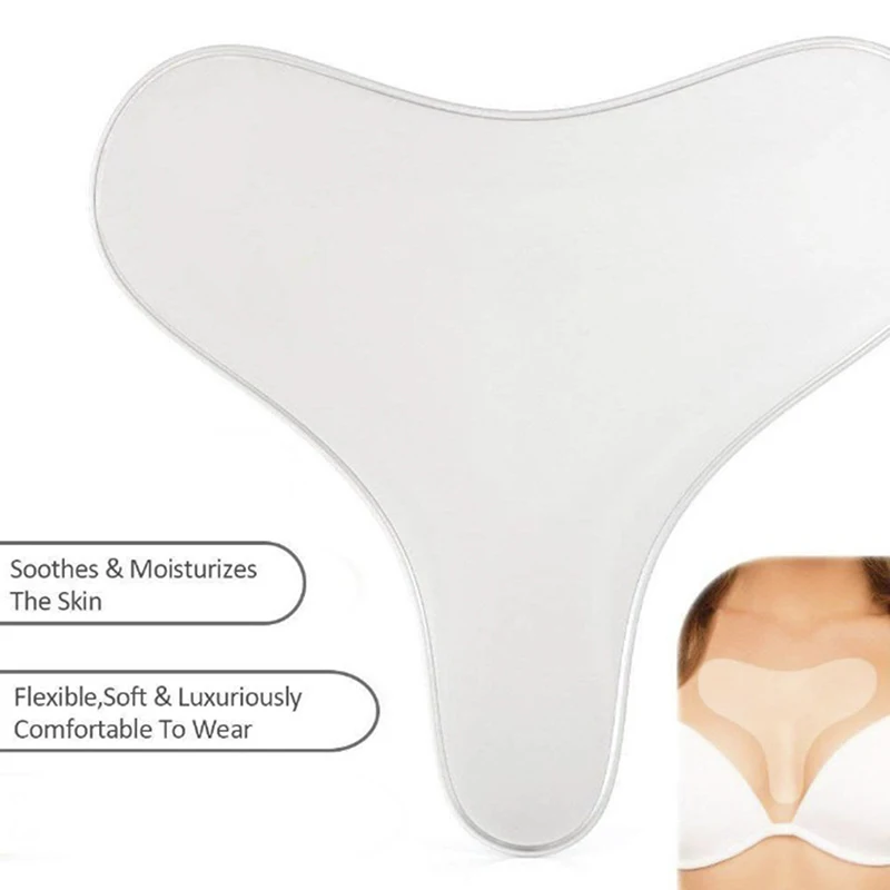 Reusable Nourish Skin Chest Pad Silicone Transparent Patch Refreshing Face Skin Care Breast Chest Patch Flesh