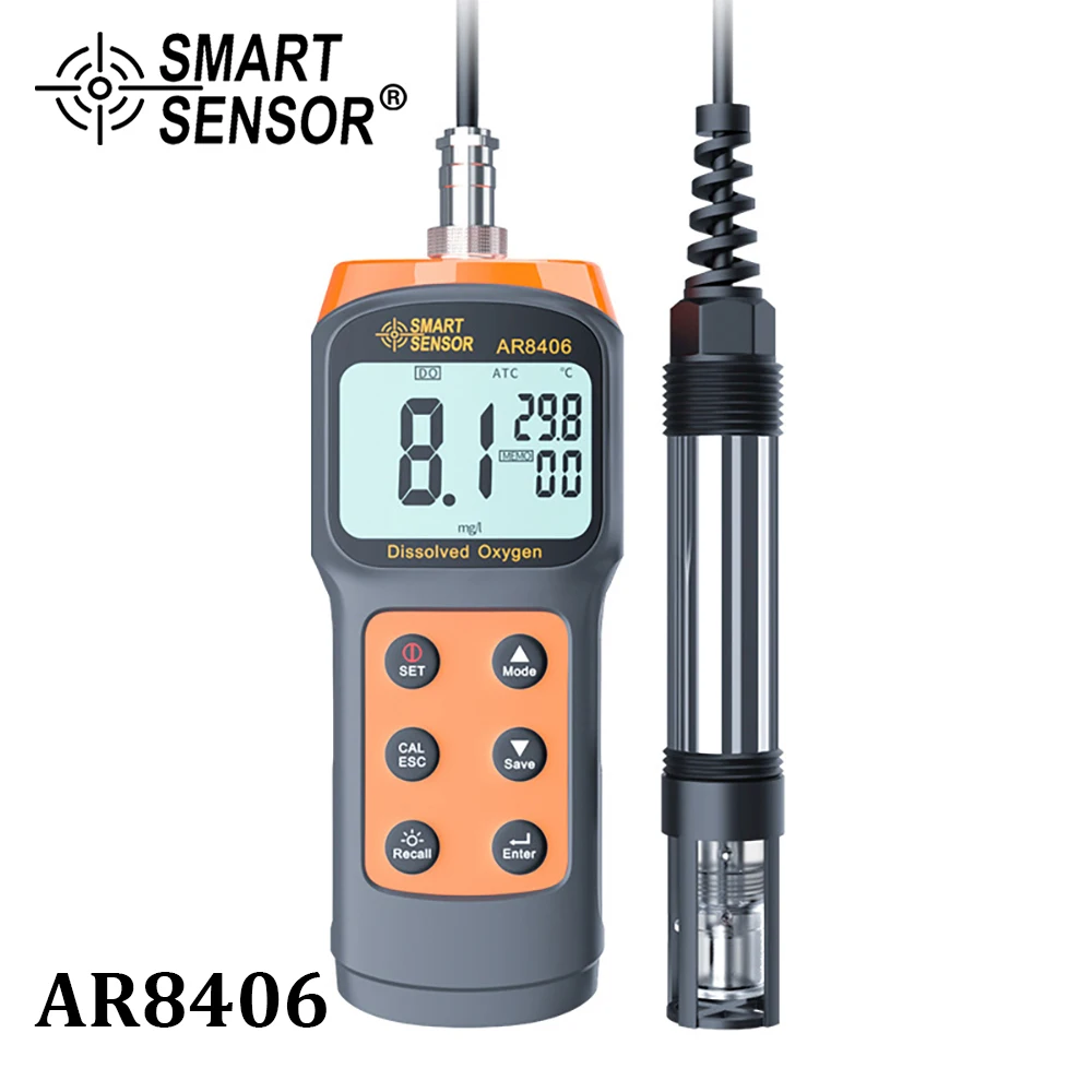 Digital Dissolved Oxygen Detector Meter Portable DO Tester Water Quality Tester Dissolved Oxygen Analyzer AR8406