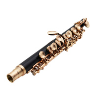 Professional C Key Piccolo Half-Size Flute Cupronickel Gold Plated Piccolo With Padded Case Cleaning Cloth Stick Screwdriver