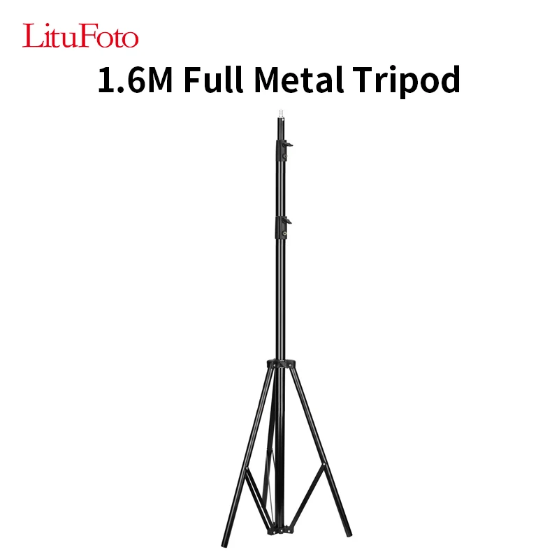 

LituFoto Z3 1.6M Tripod Light stand Full Metal Weight Bearing 3KG Tripod for iPhone Samsung Xiaomi Huawei Gopro Camera Shoot