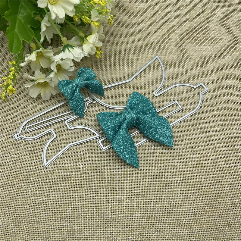 2 Pcs Big small bows Metal Cutting Dies Stencils For DIY Scrapbooking Decorative Embossing Handcraft Template