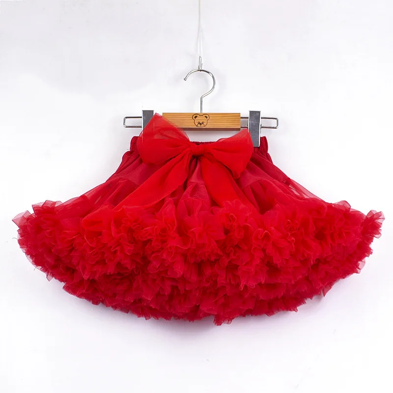 HOT Girls Tutu Skirts Splicing Fluffy Tulle Princess Ball Gown Pettiskirt Kids Ballet Party Children Performance Skirts