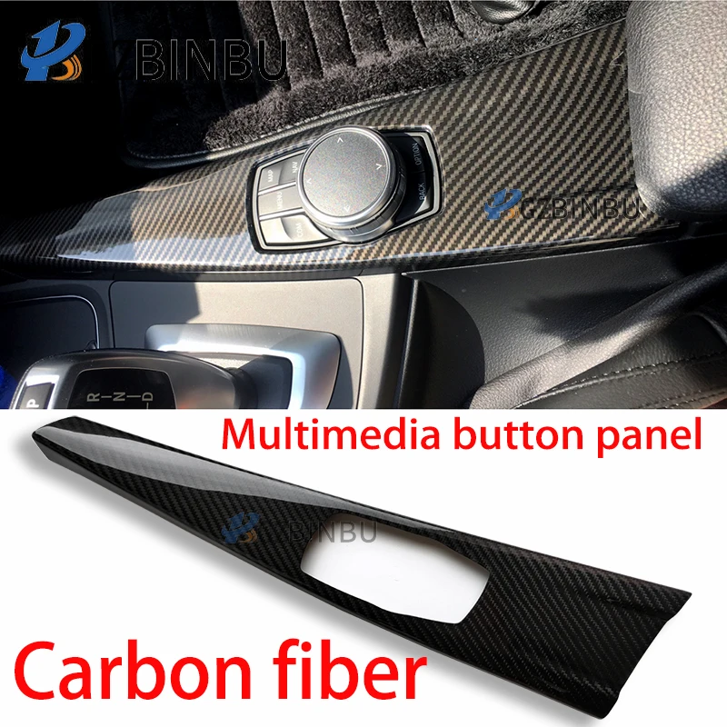 

For BMW 3 Series Multimedia Panel F30 Music Panel F35 Carbon Fiber Lnterior 325LI Central Control Panel F32 F33 F34 Button Panel