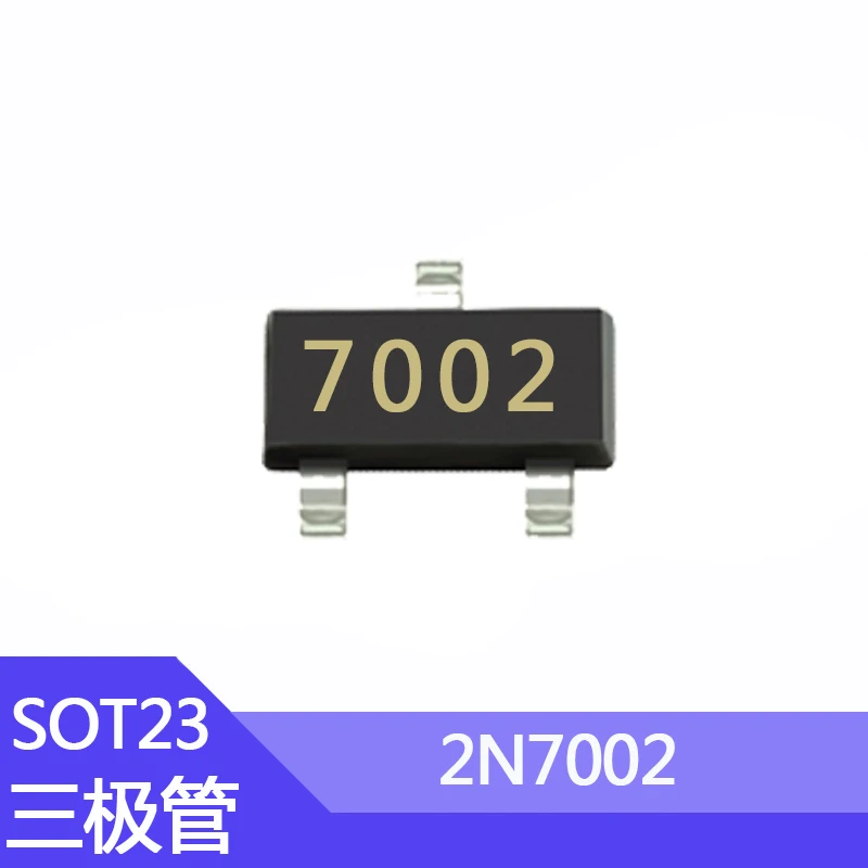 100pcs 2N7002 SMD Transistor 7002 SOT-23 MOS Tube Printing 702/7002 Field Effect Tube N Channel