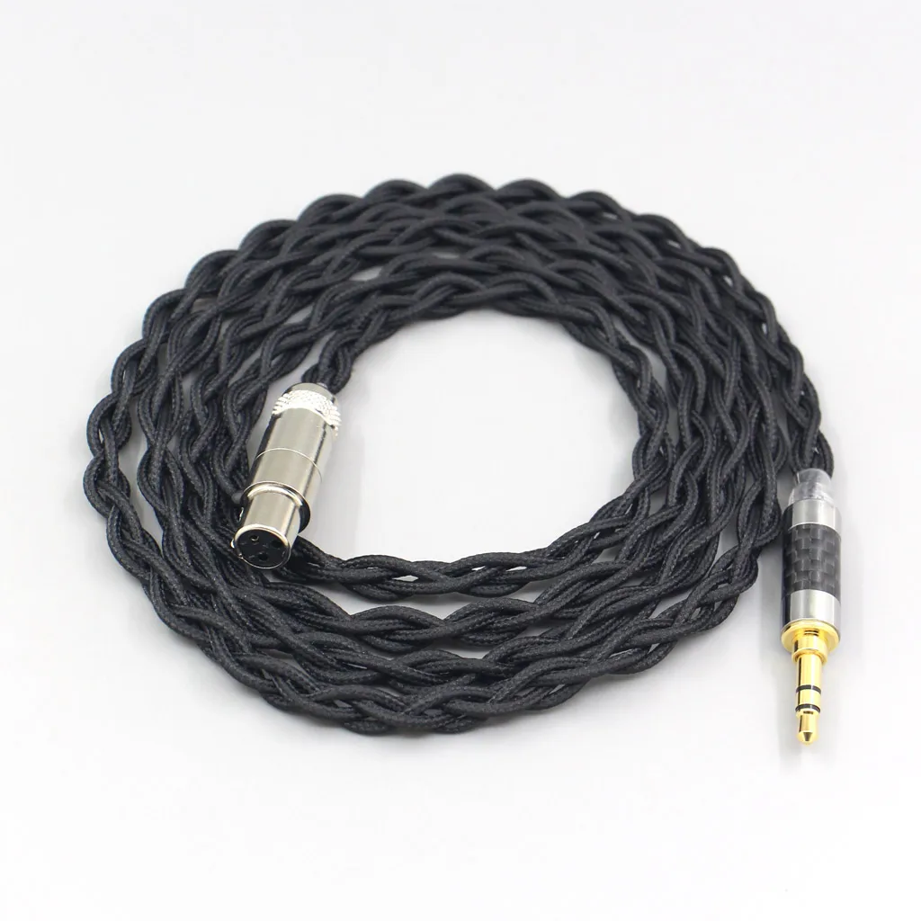 LN007457 Pure 99% Silver Inside Headphone Nylon Cable For AKG Q701 K702 K271 K272 K240 K141 K712 K181 K267 K712 Earphone