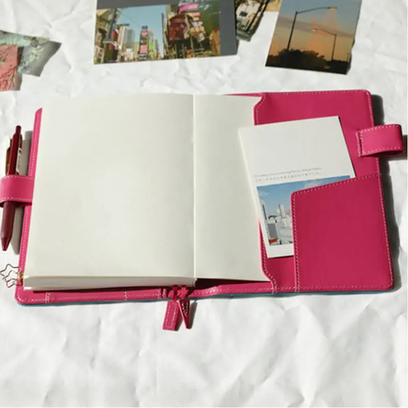 A5 Notebook Cover  Planner Diary Book Leather Specifications Covers Japanese Style Icecream Color School