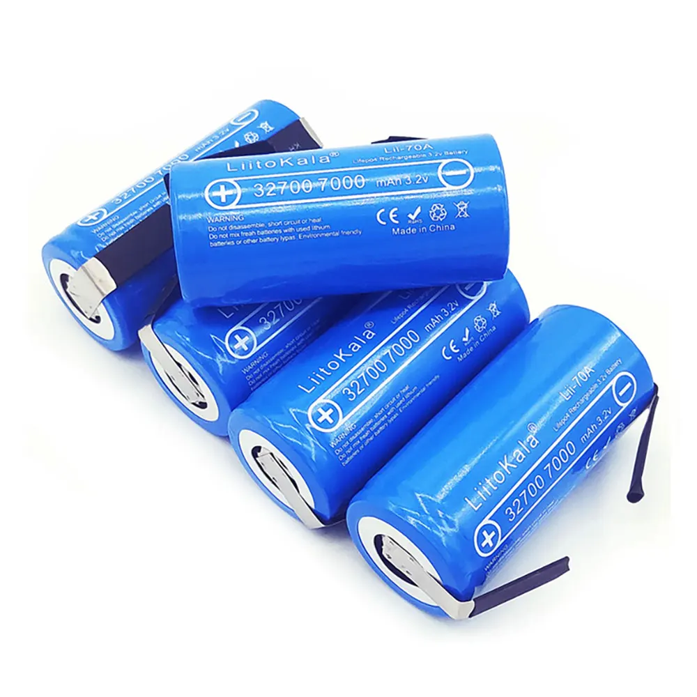 2020 LiitoKala Lii-70A High power 3.2 V 32700 7000mAh battery 6500mAh LiFePO4 35A 55A Continuous Discharge battery+Nickel Sheets