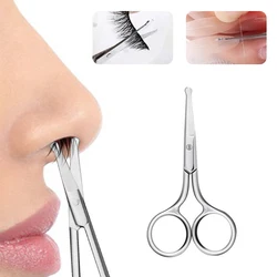 1Pc Neus Haar Schaar Roestvrij Staal Wenkbrauw Neus Haar Cut Manicure Facial Trimmen Make-Up Schaar Veiligheid Ontharing Gereedschap