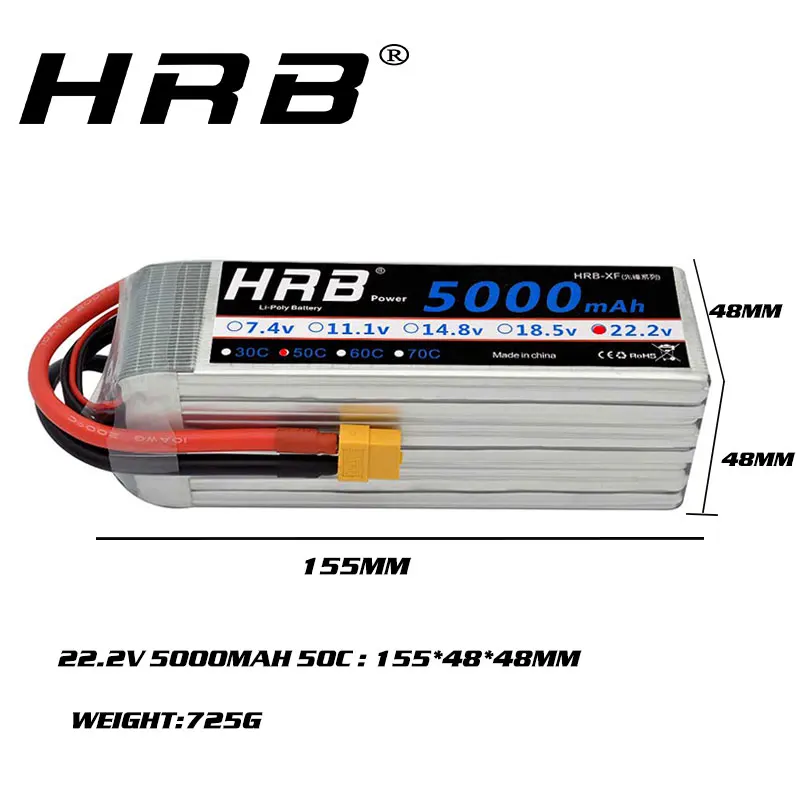 HRB 6S Lipo Battery 22.2v 5000mah 6000mah 4S 2200mah 3300mah 4200amh 12000mah 22000mah RC lipo Dean for rc car drones helicopter