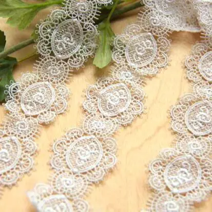 1yard Width:4.5cm Water Soluble Silk Thread Lace Exquisite Clothing Lace Sewing Accessories (ss-2061)