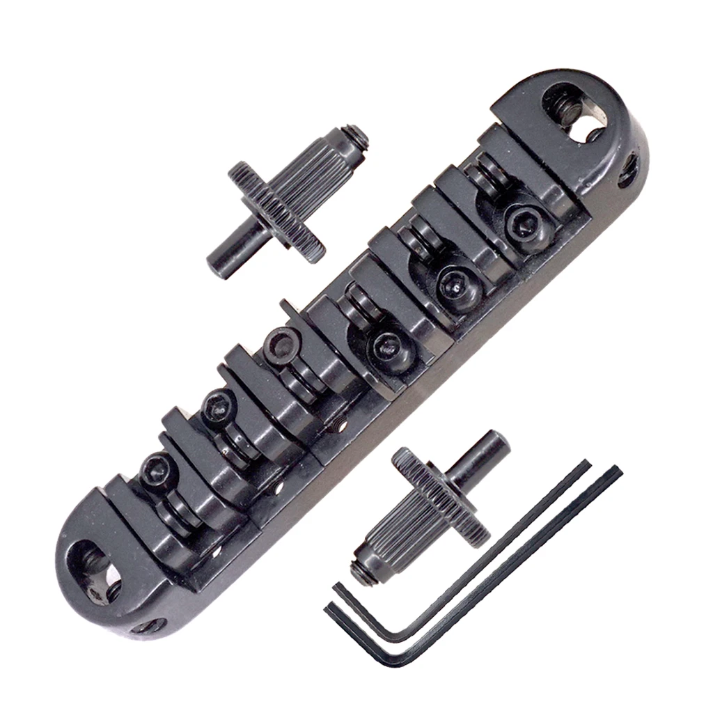 6 String Roller Saddle Electric Guitar Bridge with Wrench Guitar Replacement Parts