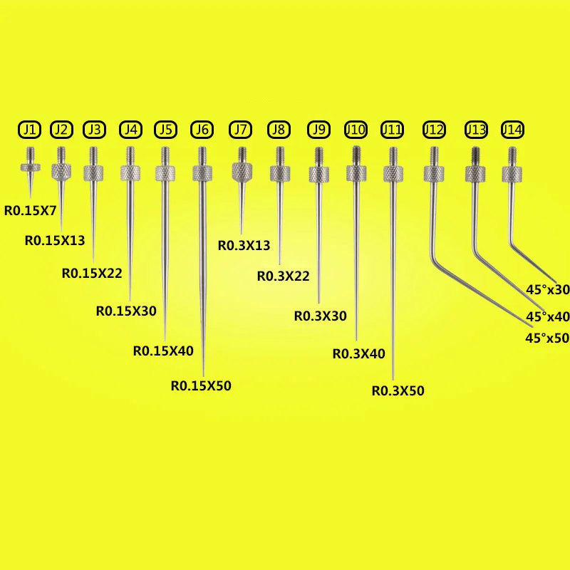 Dial Gauge Probes,Contacted-Point Tips for Dial Indicator M2.5 Measuring Needle,Dial indicator stylus, 49PCS in Total