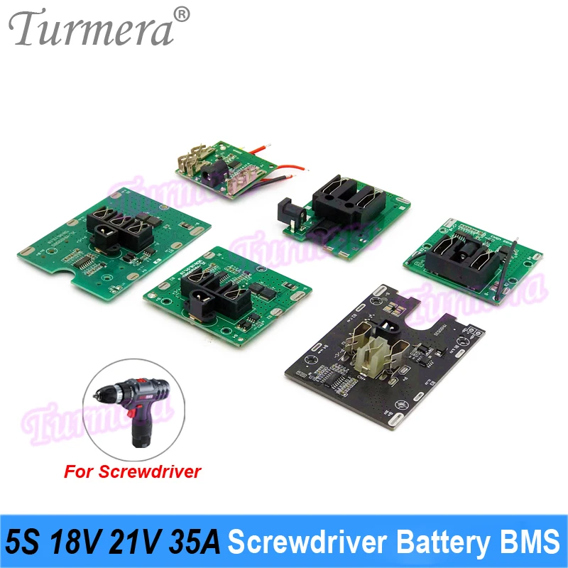 5S 18V 21V 35A BMS Electric Drill 18650 Lithium Battery Protect Board Balance With DC Plug for Screwdriver Batteries Use Turmera