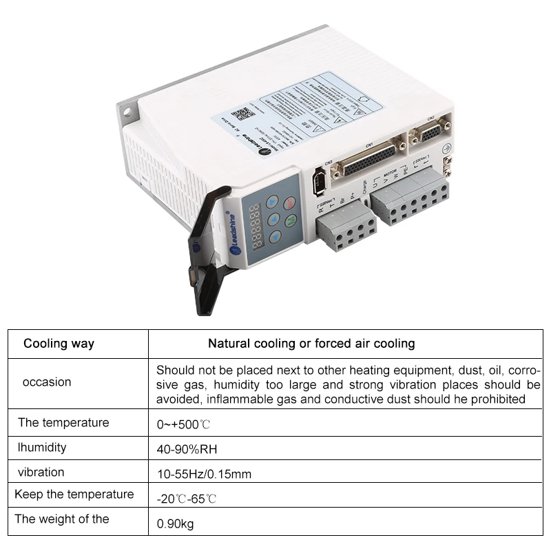 Leadshine AC Servo Drive L5-400Z Controller Input Voltage 220V 50/60HZ 400W With Servo Motor ACM6004L2F-B0-L-SS 1.27N