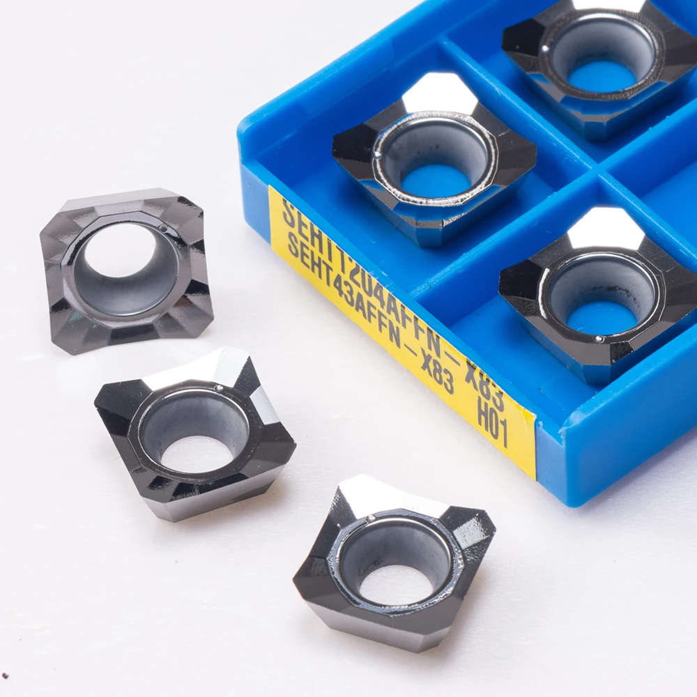 SEHT1204/fn X83 H01 أداة طحن كربيد إدراج SEHT 1204 مطحنة الوجه SEHT1204/فائقة التصنيع باستخدام الحاسب الآلي الفولاذ المقاوم للصدأ أداة تحول خارجية
