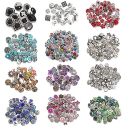 10pcs/lot New 12MM Snap Jewelry Rhinestone Mini Metal Snap Buttons fit 12mm Snap Bracelet Bangle Earrings Necklaces